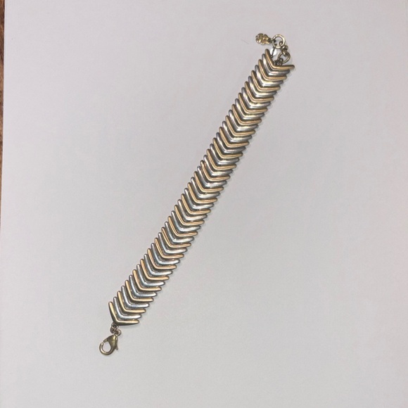 Lucky Brand Jewelry - Lucky Brand Gold and Silver Chevron Bracelet